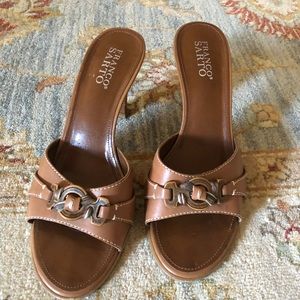 Slip-on heeled sandals